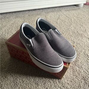 Gray Slide-On Vans